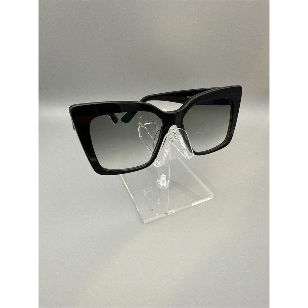 YES GLASSES HAGEN RARE OVERSIZED BUTTERFLY  FULLRIM BLACK SUNGLASSES TINTED LENS